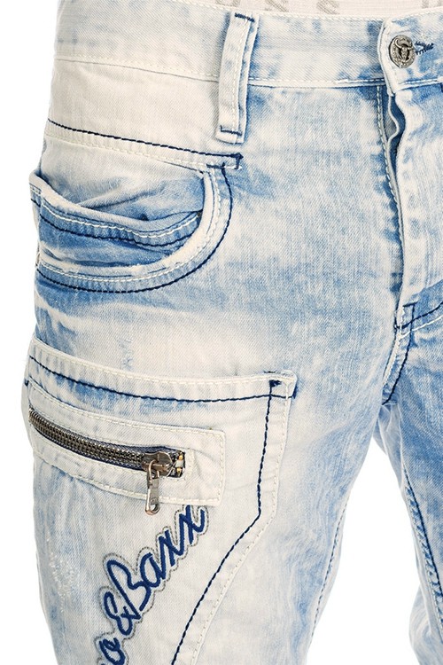Spodnie Jeans CIPO BAXX Zamki Light