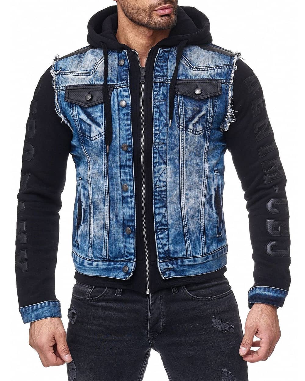 Kurtka Cipo Baxx Bluza + Jeans Blue