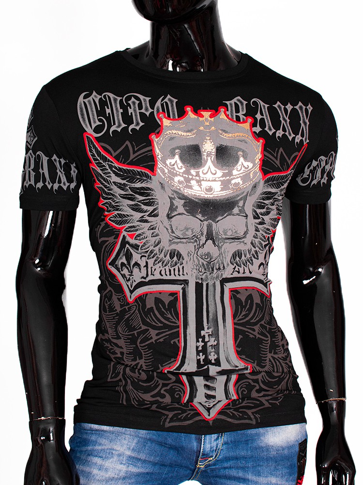 T-shirt Cipo Baxx Męski Koszulka Skull King