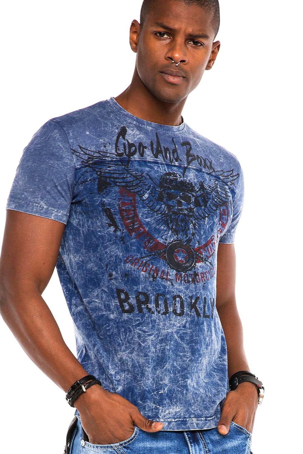 T-Shirt Cipo Baxx Mazany Koszulka Męska Brooklyn