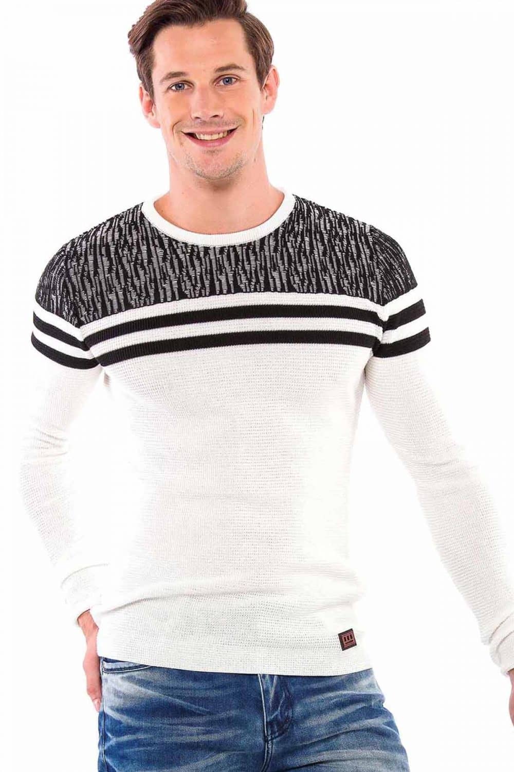 Cipo Baxx Sweter Męski Slim Elegance Prezent
