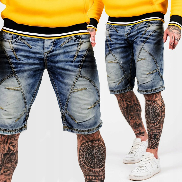 Spodenki Cipo Baxx Jeansy Cross Przeszycia c090