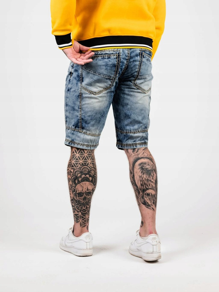 Spodenki Cipo Baxx Jeansy Cross Przeszycia c090 - obrazek 4