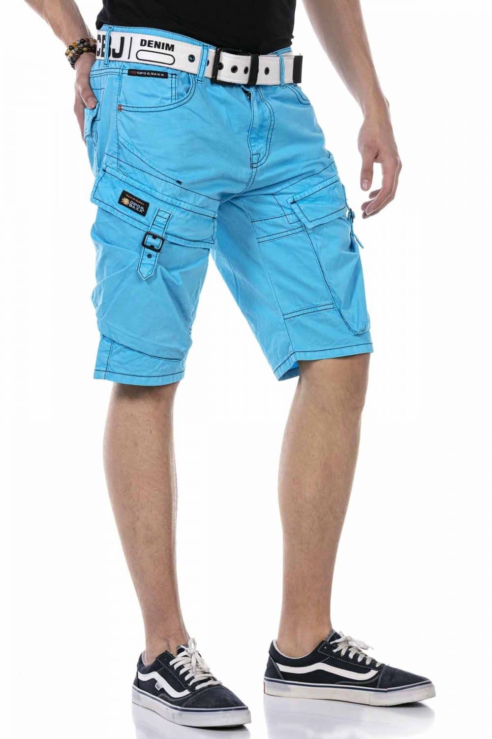 Spodenki Cipo Baxx Jeansowe Bojówki Męskie Jeansy