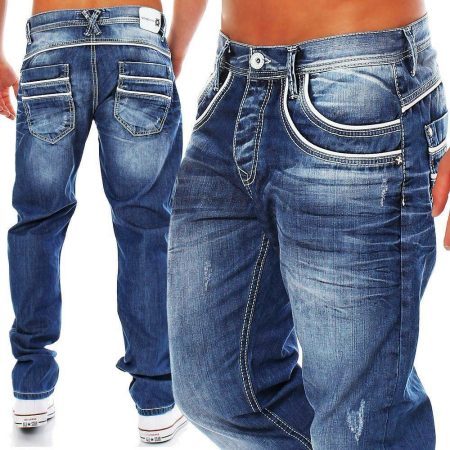 Cipo Baxx Spodnie Jeansy Przecierane Regular