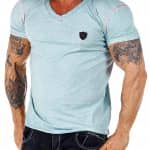 T-shirt Cipo Baxx Męski Koszulka Mazany Elegance Blue CT490 - obrazek 6