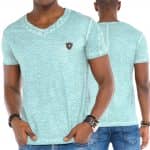 T-shirt Cipo Baxx Męski Koszulka Mazany Elegance Blue CT490