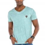 T-shirt Cipo Baxx Męski Koszulka Mazany Elegance Blue CT490 - obrazek 3