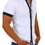 Koszula Męska Elegancka Wesele Ślub Prezent 9007 White - obrazek 3