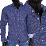 Koszula Męska Casual Bawełniana Slimfit Codzienna Navy 2