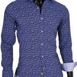 Koszula Męska Casual Bawełniana Slimfit Codzienna Navy 2 - obrazek 4