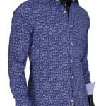 Koszula Męska Casual Bawełniana Slimfit Codzienna Navy 2 - obrazek 6