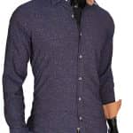Koszula Męska Casual Bawełniana Slimfit Codzienna Navy 3 - obrazek 5
