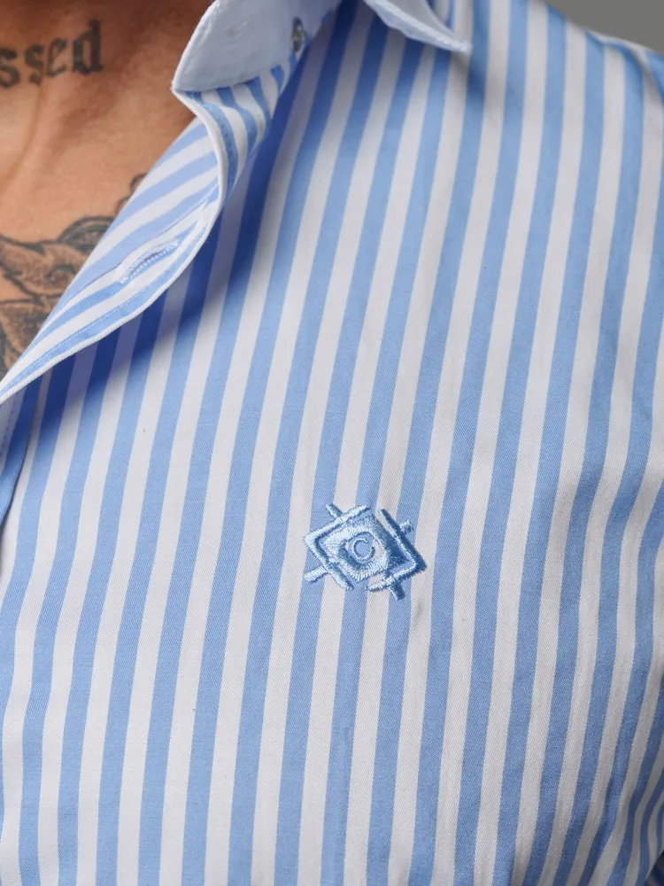 Koszula Cipo Baxx Casual Codzienna Regular Premium ch192 Blue - obrazek 8