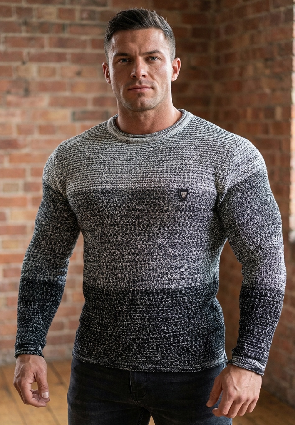 Sweter Męski Carisma Cieniowany Regular - obrazek 2