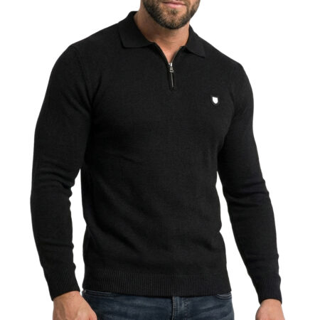 Sweter Polo Cipo Baxx Delikatny Zamek Elegance CP278