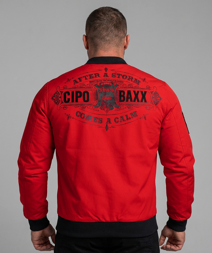 Kurtka Cipo Baxx Przejściówka Wiosenna Zamki Ride Forever cj138 red - obrazek 3