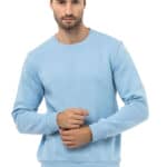Ciepła Bluza Męska Cipo Baxx Klasyczna Elegance Premium Bawełna blue cl558 - obrazek 5