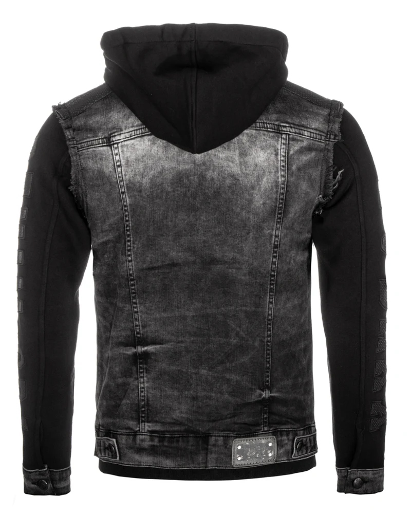 Kurtka Cipo Baxx Bluza + Jeans Kaptur Jeansowa Męska Katana CJ155 - obrazek 5