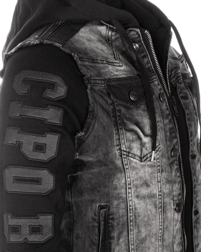 Kurtka Cipo Baxx Bluza + Jeans Kaptur Jeansowa Męska Katana CJ155 - obrazek 6