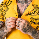 T-shirt Cipo Baxx Koszulka Męska Bawełniana Elastyczna Guziki ct789 mustard - obrazek 6