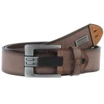 Pasek Męski Cipo Baxx Skóra Naturalna Vintage Metalowa Klamra CG106 brown