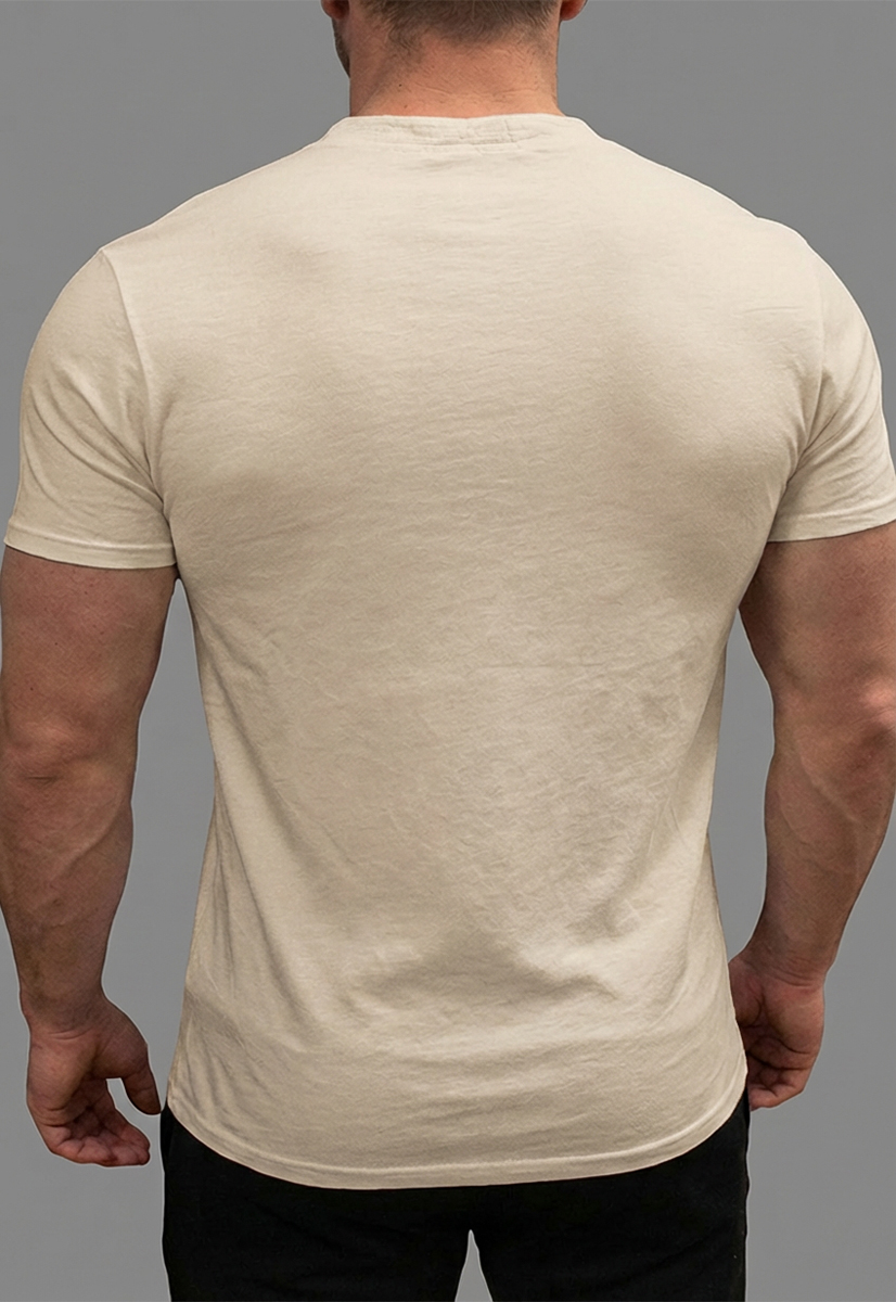 Koszula Męska Bawełniana Casual Przewiewna FR Paris 13915 Beige - obrazek 4