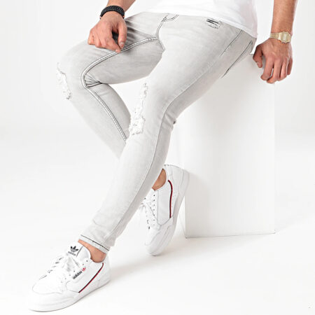 Spodnie Jeansy Skinny Przecierane Przetarcia Rurki Elastyczne FR VJ282