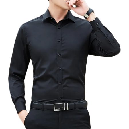Koszula Elegancka Klasyczna Bawełniana Slim Fit Yves Enzo Paris Taliowana 1009 black
