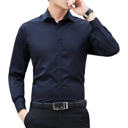 Koszula Elegancka Klasyczna Bawełniana Slim Fit Yves Enzo Paris Taliowana 1009 navy