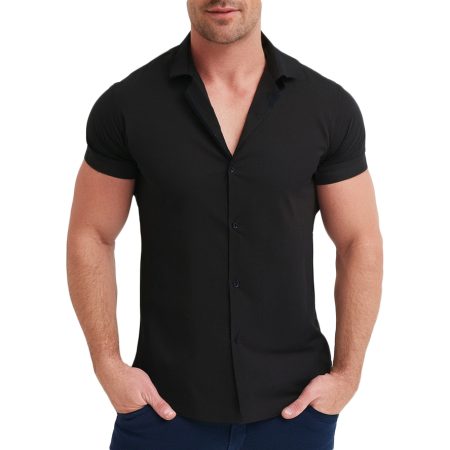Koszula Elegancka Klasyczna Bawełniana Slim Fit Yves Enzo Paris Taliowana 5301 black