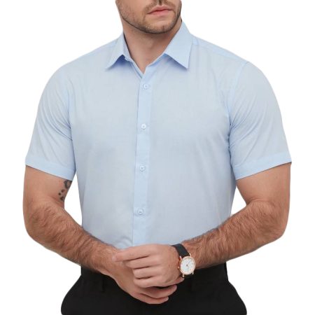 Koszula Elegancka Klasyczna Bawełniana Slim Fit Yves Enzo Paris Taliowana 5301 blue