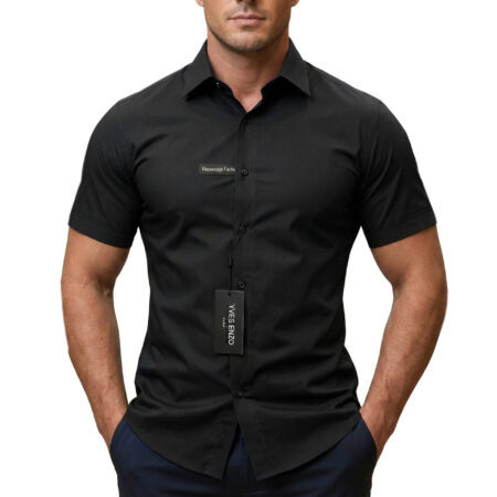 Koszula Elegancka Klasyczna Bawełniana Slim Fit Yves Enzo Paris Taliowana 5301 black
