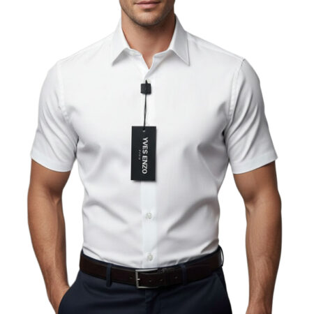 Koszula Elegancka Klasyczna Bawełniana Slim Fit Yves Enzo Paris Taliowana 5301 white