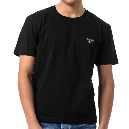 T-shirt Cipo Baxx Koszulka Męska Bawełniana Klasyczna Luźna Regular Bawełna Black CT823