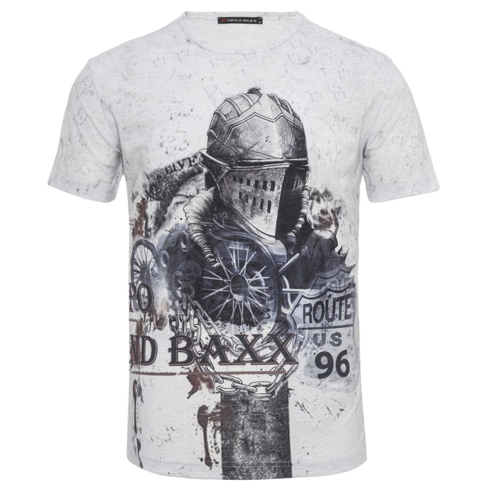 T-shirt Cipo Baxx Męski Mazany Route 96 Knight CT828