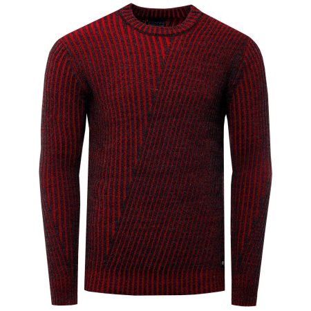 Sweter Męski Gruby Prążkowany Cieniowany Elastyczny Regular 13364