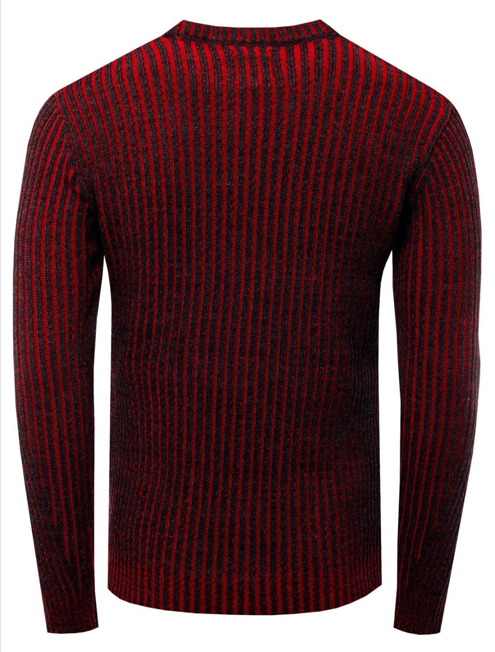 Sweter Męski Gruby Prążkowany Cieniowany Elastyczny Regular 13364 - obrazek 3