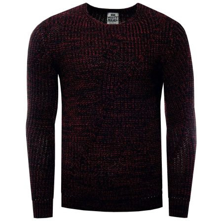 Sweter Męski Gruby Pleciony Elastyczny Regular 13365 Black