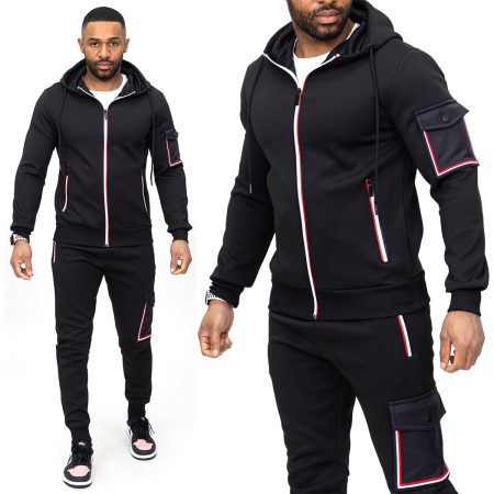 Dres Komplet Bluza z Kapturem + Spodnie Bojówki Dresowe Zayne Paris 640