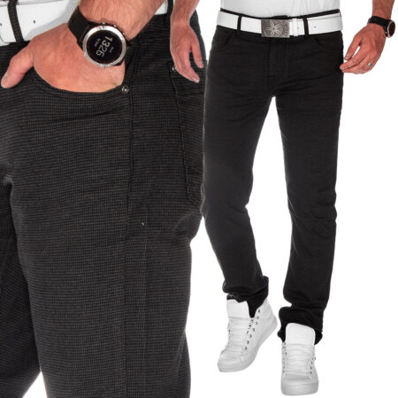 Spodnie Męskie Cipo Baxx Klasyczne Casual Bawełna Slim cd724
