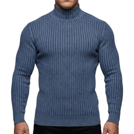 Cipo Baxx Sweter Męski Golf Dopasowany Elegance Casual Elastyczny CP288