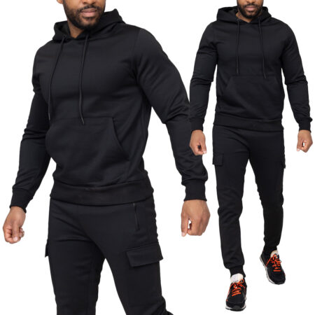 Dres Komplet Bluza Kangurka Kaptur + Spodnie Bojówki Dresowe Zayne Paris 1020