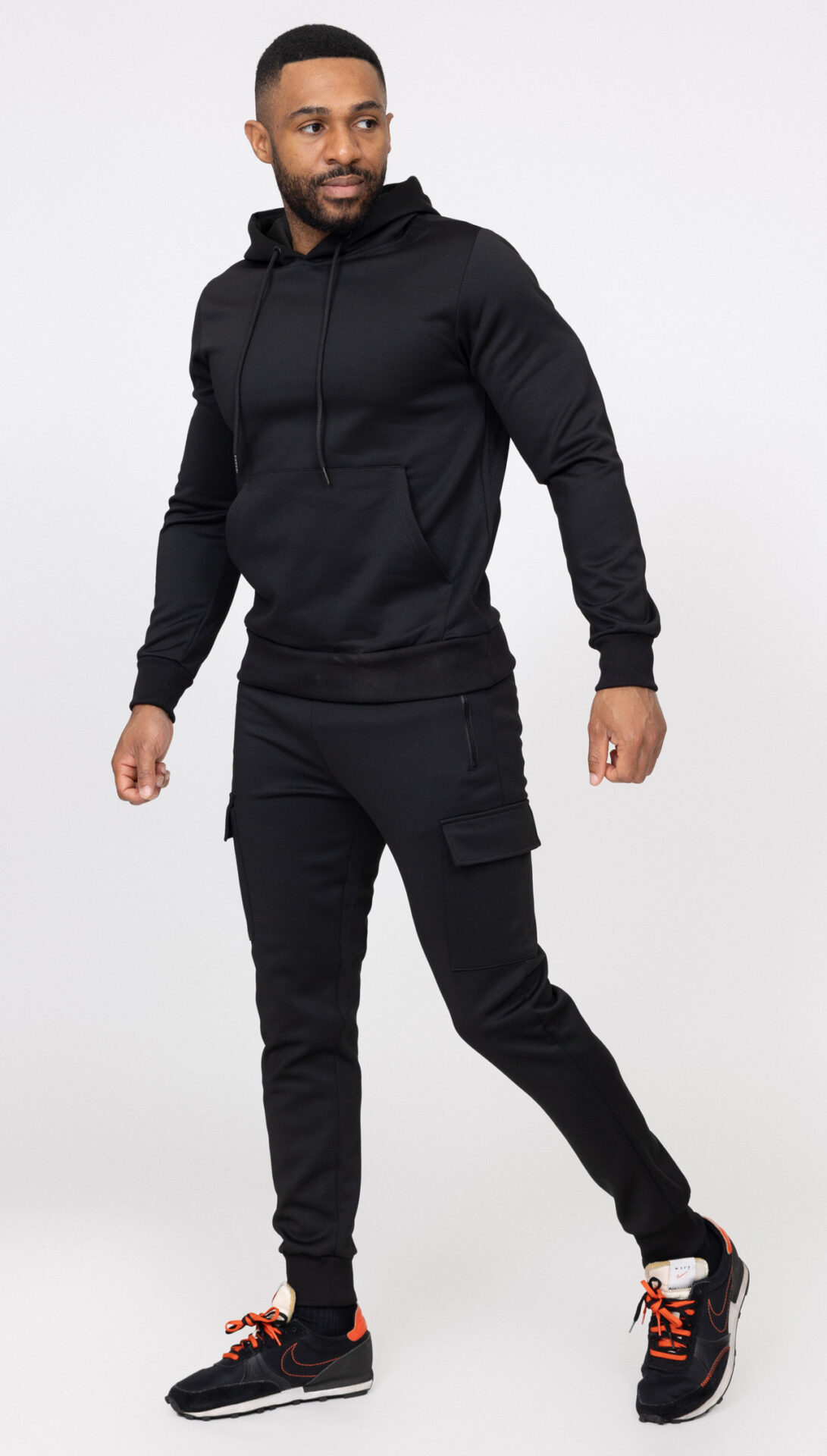 Dres Komplet Bluza Kangurka Kaptur + Spodnie Bojówki Dresowe Zayne Paris 1020 - obrazek 4