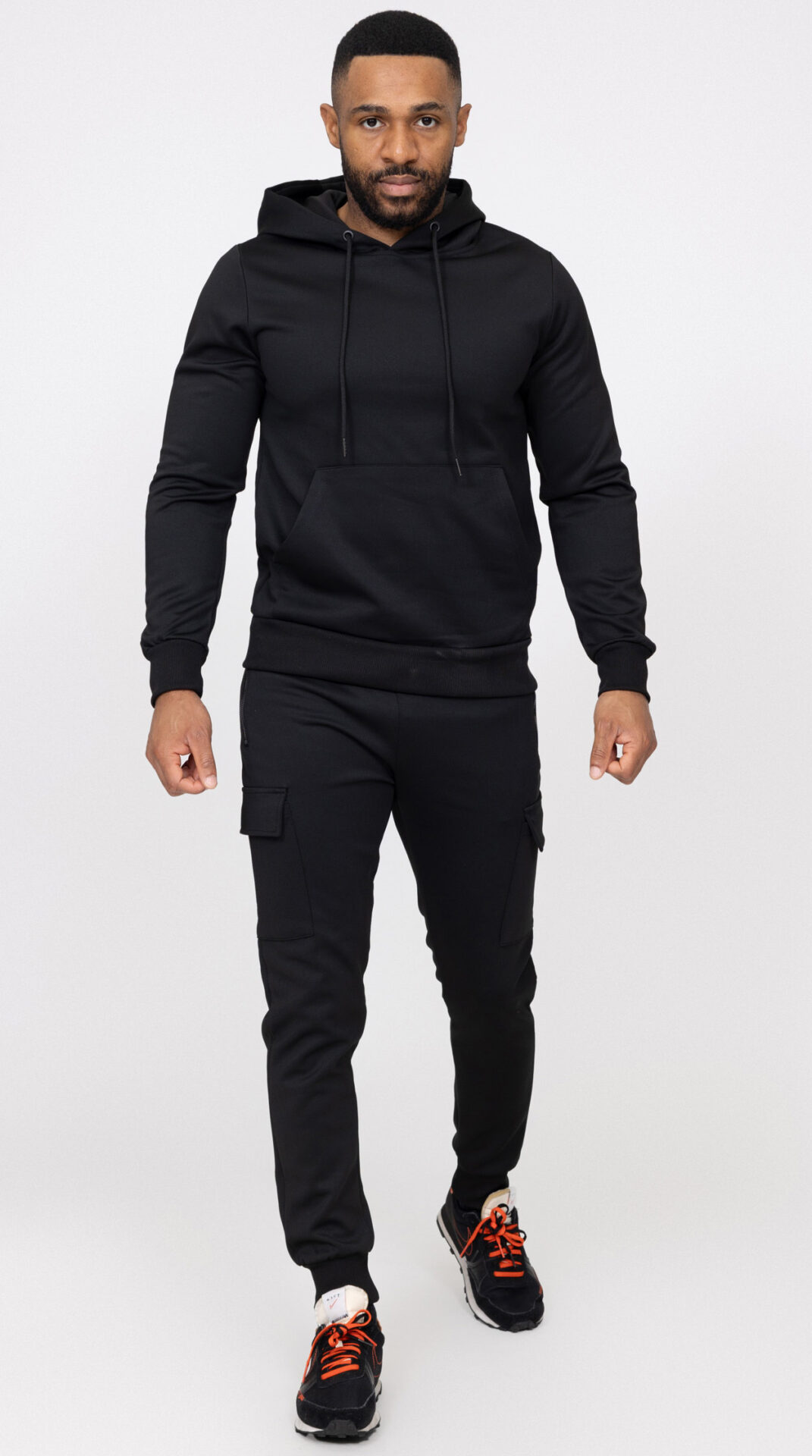 Dres Komplet Bluza Kangurka Kaptur + Spodnie Bojówki Dresowe Zayne Paris 1020 - obrazek 2