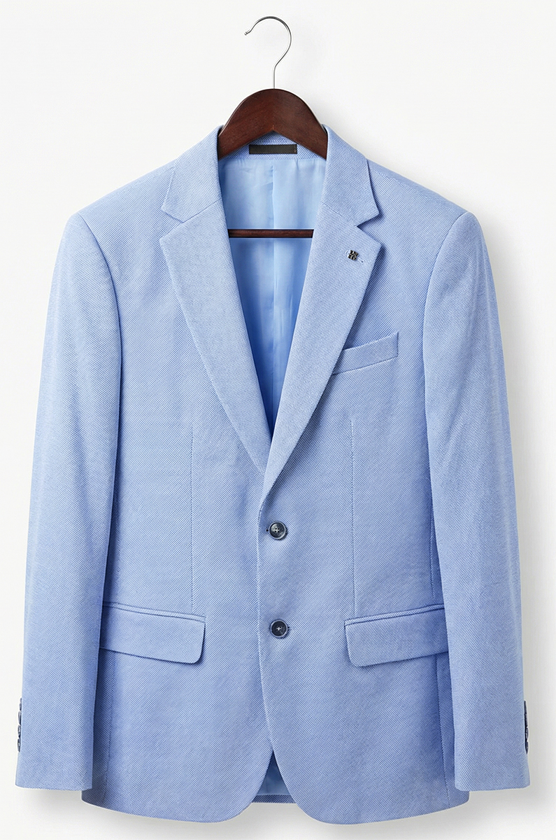 Marynarka Męska Biznesowa Klasyczna Wizytowa Elegancka Casual 3030 blue - obrazek 4