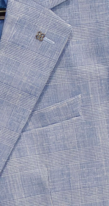 Marynarka Męska Biznesowa Klasyczna Wizytowa Elegancka Casual Kratka 3085 blue - obrazek 8