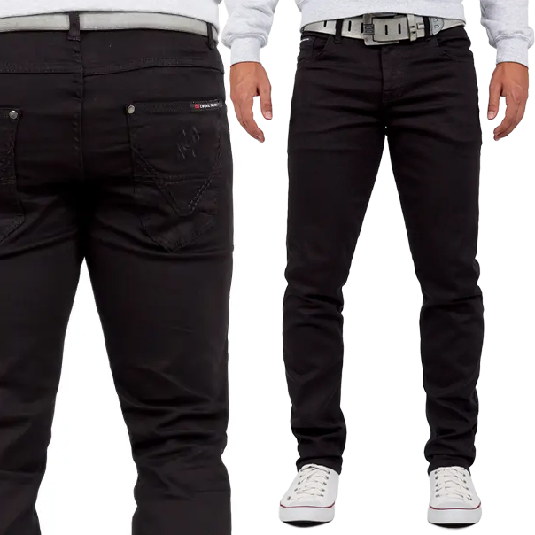 Stylowe Spodnie Cipo Baxx Jeansy Slim fit Elastyczny Materiał Klasyczne cd533