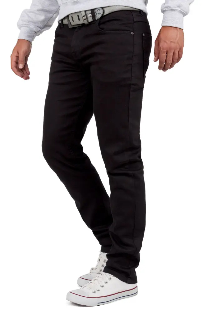 Stylowe Spodnie Cipo Baxx Jeansy Slim fit Elastyczny Materiał Klasyczne cd533 - obrazek 4