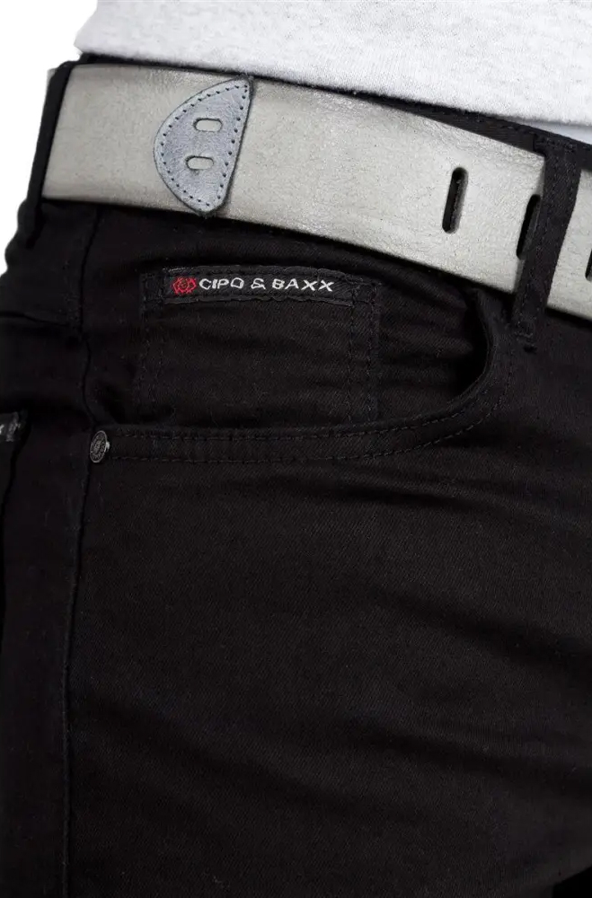 Stylowe Spodnie Cipo Baxx Jeansy Slim fit Elastyczny Materiał Klasyczne cd533 - obrazek 6